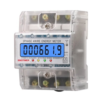 3 Phase 4 Wires Energy Meter Tester – 100A LCD Kilowatt Hour Meter
