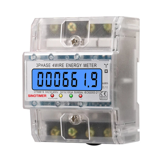 3 Phase 4 Wires Energy Meter Tester – 100A LCD Kilowatt Hour Meter