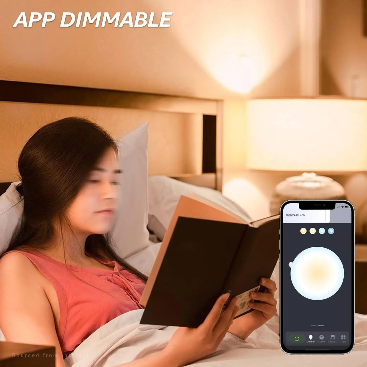 Smart WiFi LED A19 Bulb – RGBCW Color Changing & Dimmable