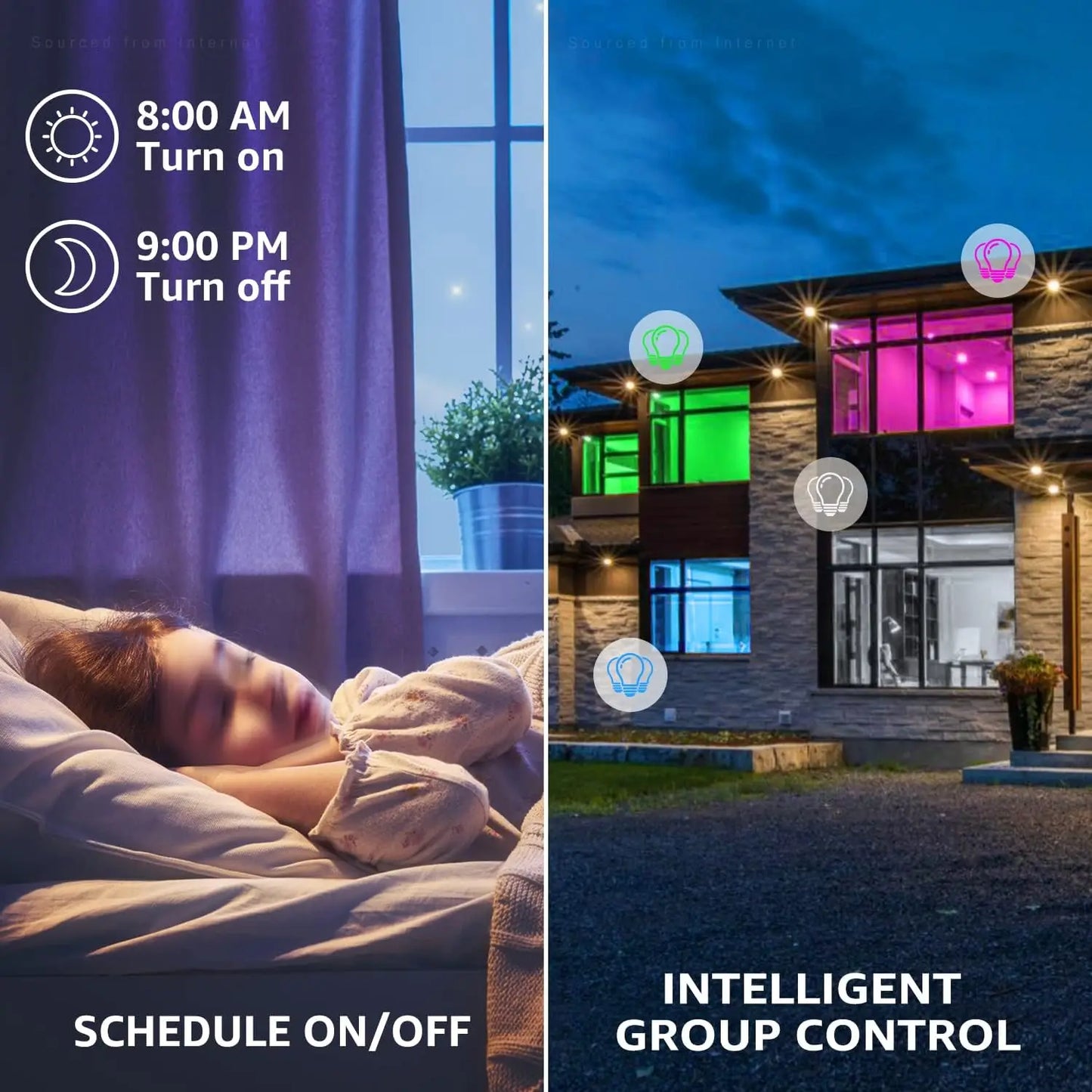 Smart WiFi LED A19 Bulb – RGBCW Color Changing & Dimmable