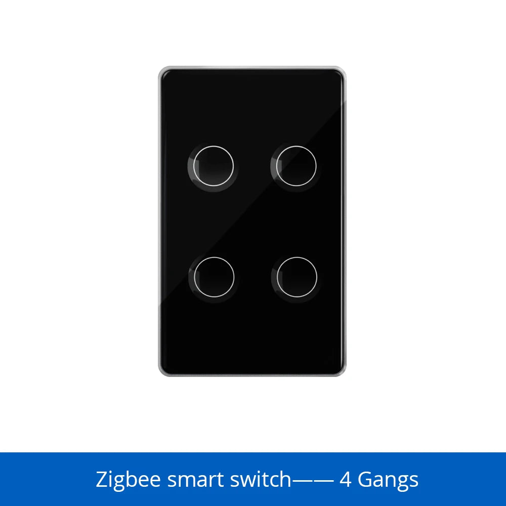 Zemismart Tuya Zigbee Smart Touch Wall Light Switch – 1/2/3/4 Gang  Modern, Smart, and Stylish Home Lighting Control.