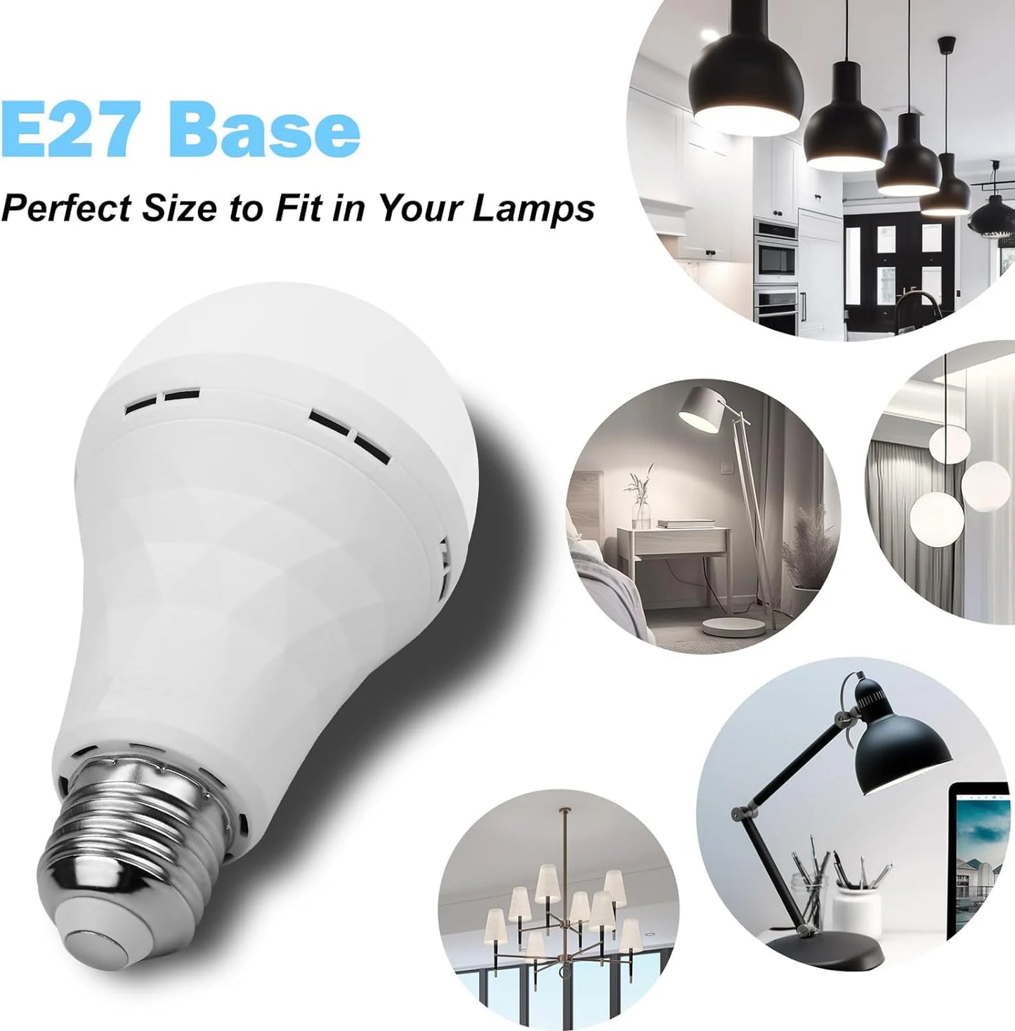 USB Rechargeable LED Bulb – E27 Touch & Dimmable Smart Light