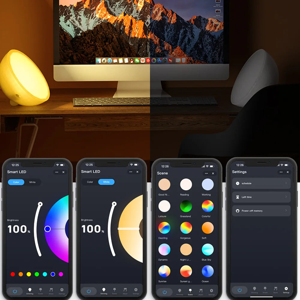 Tuya WiFi LED Smart Night Light – Dimmable RGB Table Lamp  Smart, Colorful, and Fully Controllable Night Light for Any Room.