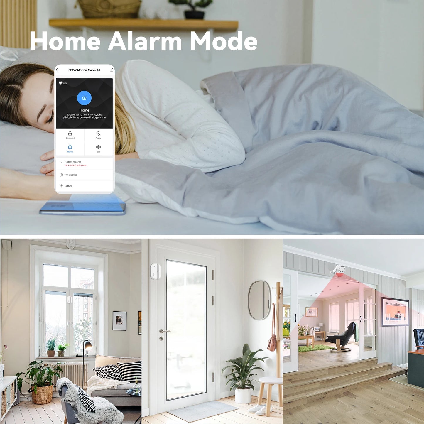 CPVAN Infrared Motion Sensor Detector – Wireless WiFi Smart Alarm