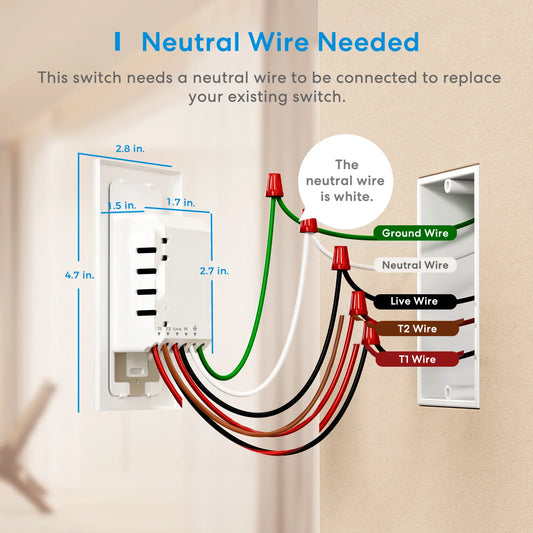 Meross HomeKit 3-Way Smart Dimmer Switch Kit – WiFi Control for LED Lights  Smart, Flexible, and Hub-Free Lighting Control.