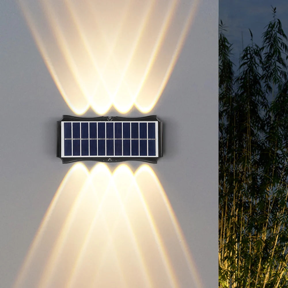 Solar LED Wall Light – Waterproof Exterior Garden & Courtyard Lighting