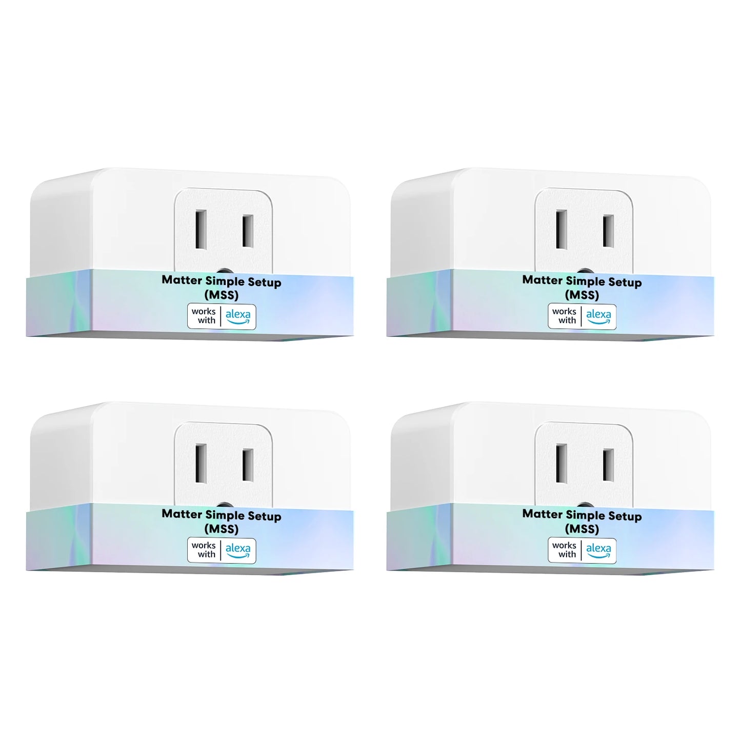 Meross Smart 4-Pack Matter Plug – US/CA Standard Wireless Outlet  Smart, Convenient, and Energy-Aware Control for Your Home.