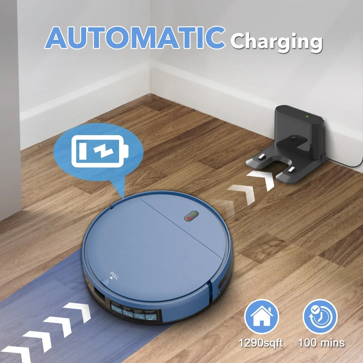 Robot Vacuum Cleaner 4500Pa Smart Home Sweeper Cleaning Machine