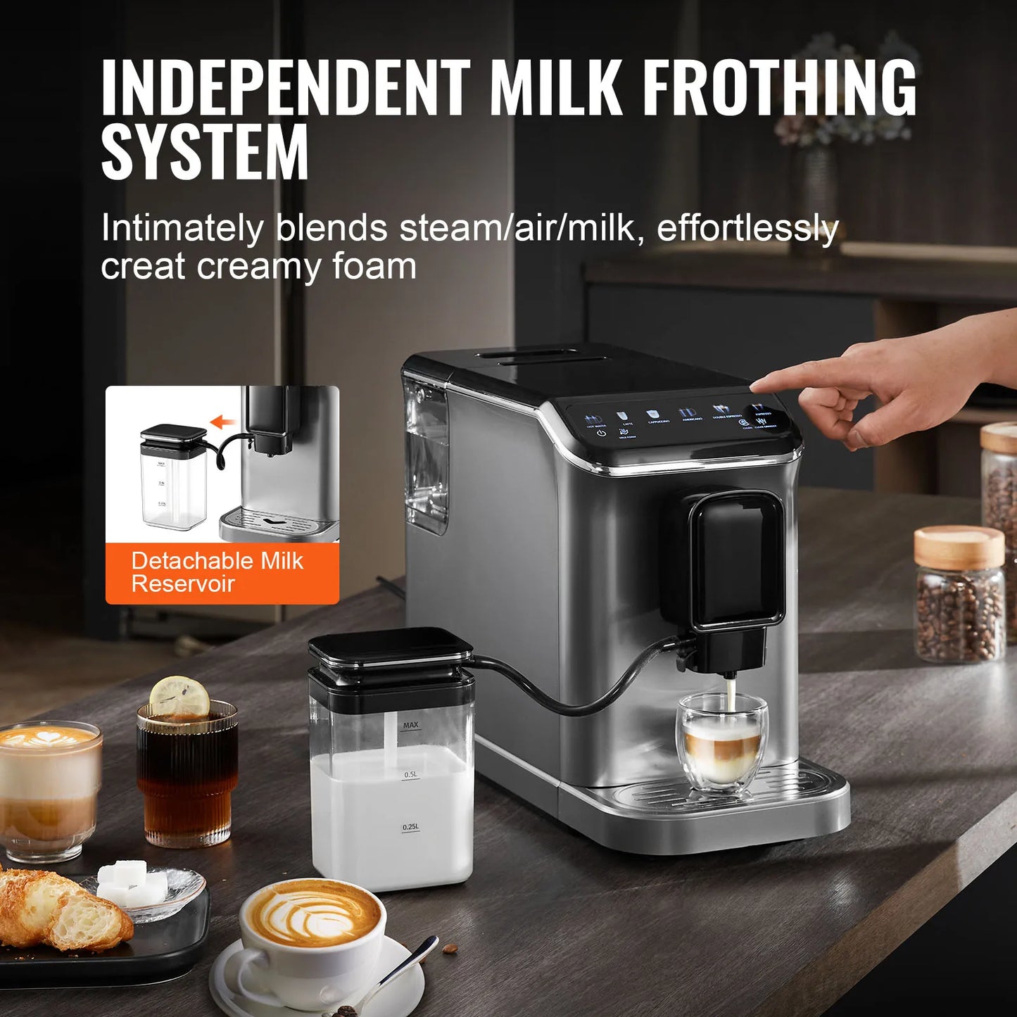SucceBuy Automatic Espresso & Latte Machine – Café Luxury at Your Fingertips!