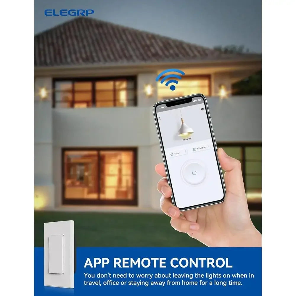 Smart Light Switch – Wi-Fi Control with App & Voice Compatibility  Convenient, Modern, and Energy-Efficient Home Lighting.