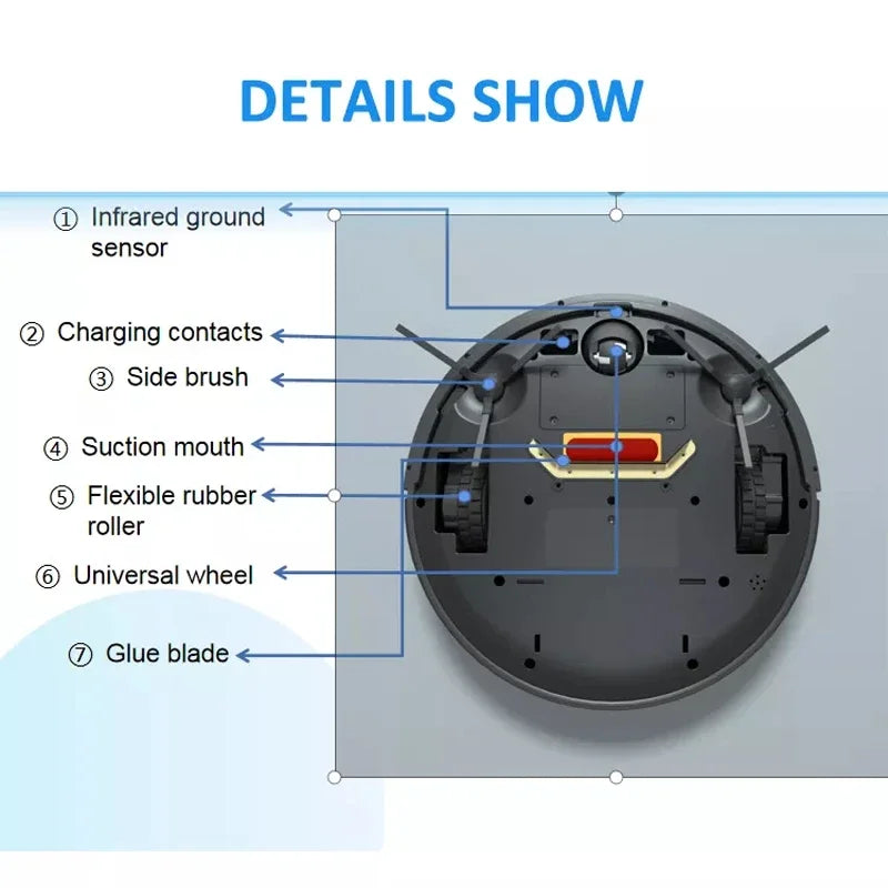 Smart Vacuum Cleaner Robot – 2-in-1 Sweeping & Mopping