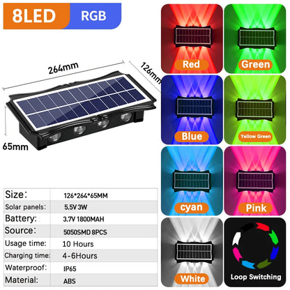 Wall Lamp LED – Up & Down Luminous Solar Outdoor Lighting  Stylish, Eco-Friendly, and Durable Outdoor Illumination.