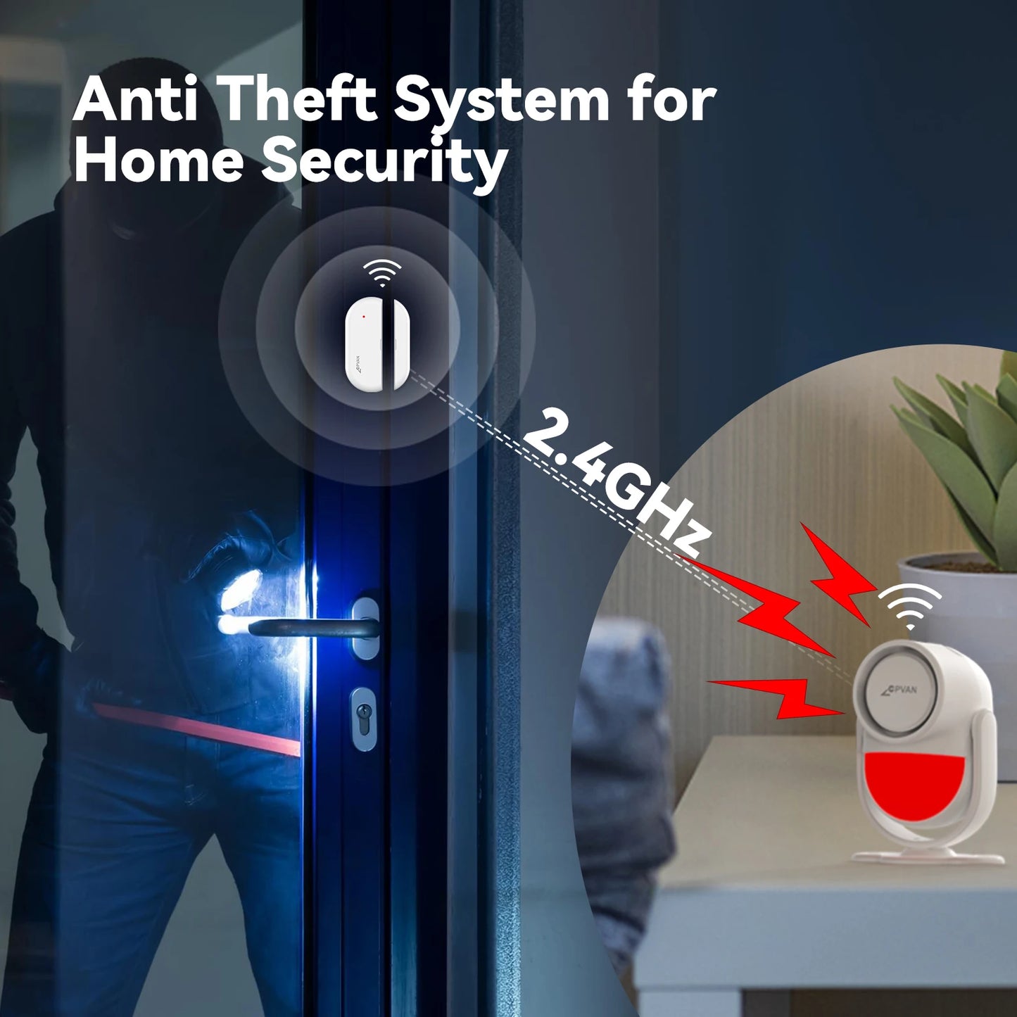 CPVAN Infrared Motion Sensor Detector – Wireless WiFi Smart Alarm