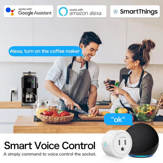 WiFi Smart Plug – App & Voice Controlled Outlet  Smart, Convenient, and Fully Controllable from Anywhere.