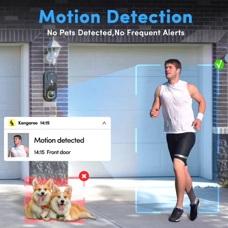 Kangaroo Smart Doorbell Camera – HD Video & Motion Alerts  Smart Security for Your Home, Day and Night.