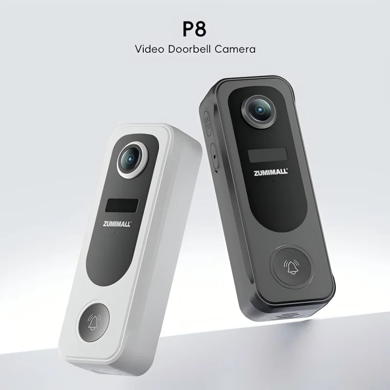 ZUMIMALL Battery-Powered Video Doorbell – Wireless with Chime & Two-Way Audio  Smart Security with Fun Features.