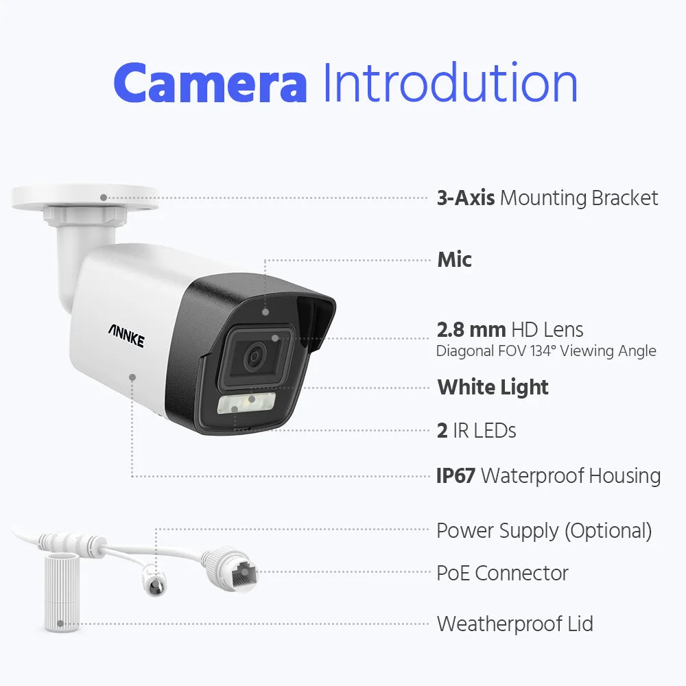 ANNKE C1200 12MP Ultra HD PoE IP Camera  Advanced Security with Ultra HD Clarity.