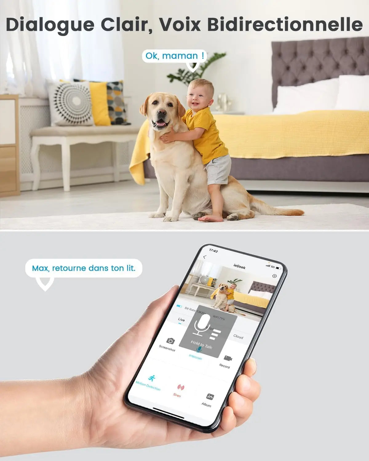 ieGeek Wireless Indoor WiFi Surveillance Camera