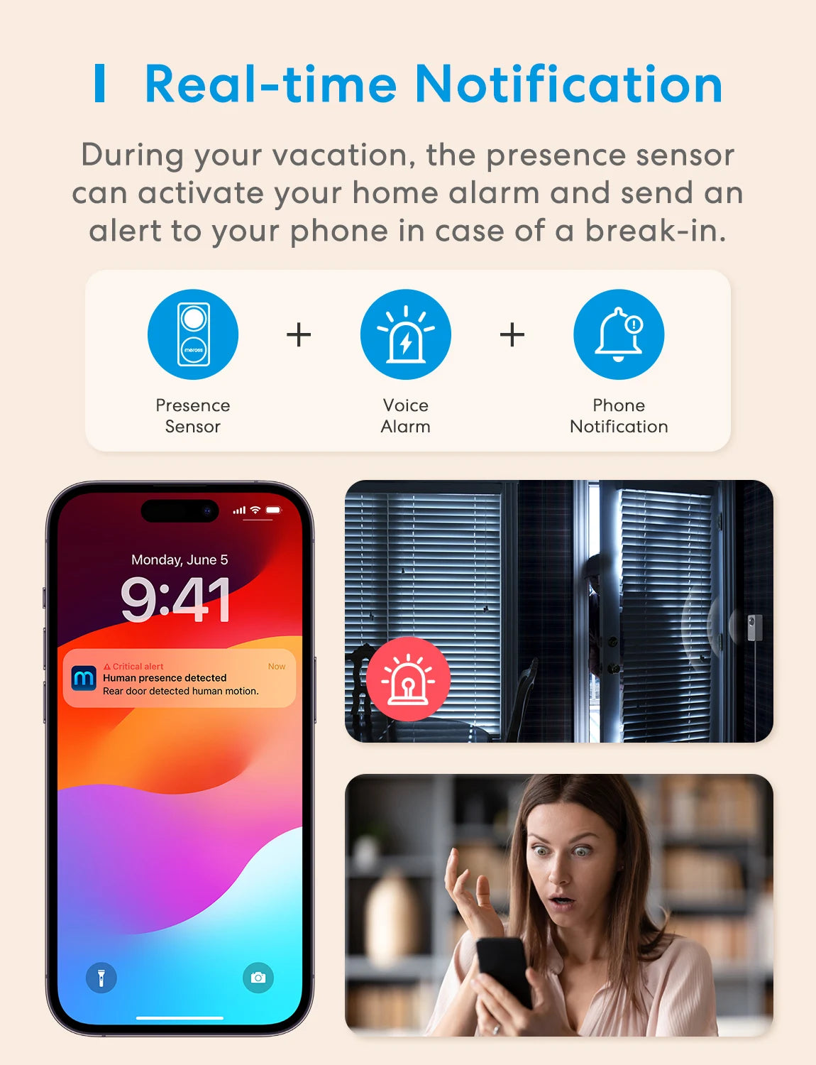 Meross US Matter WiFi Human Presence Sensor