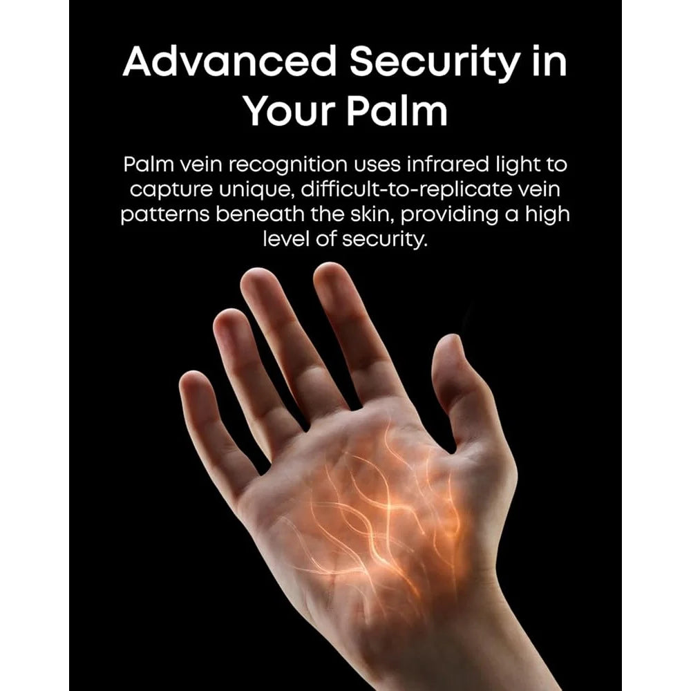Wi-Fi Smart Lock – 3-in-1 Palm Vein Recognition & Keyless Entry  Next-Level Security with Smart Access.