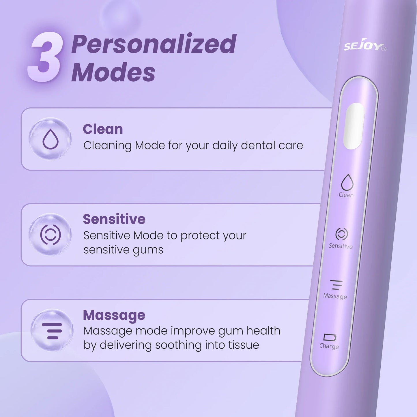 SEJOY Sonic Electric Toothbrush – Smart, Gentle & Effective Oral Care