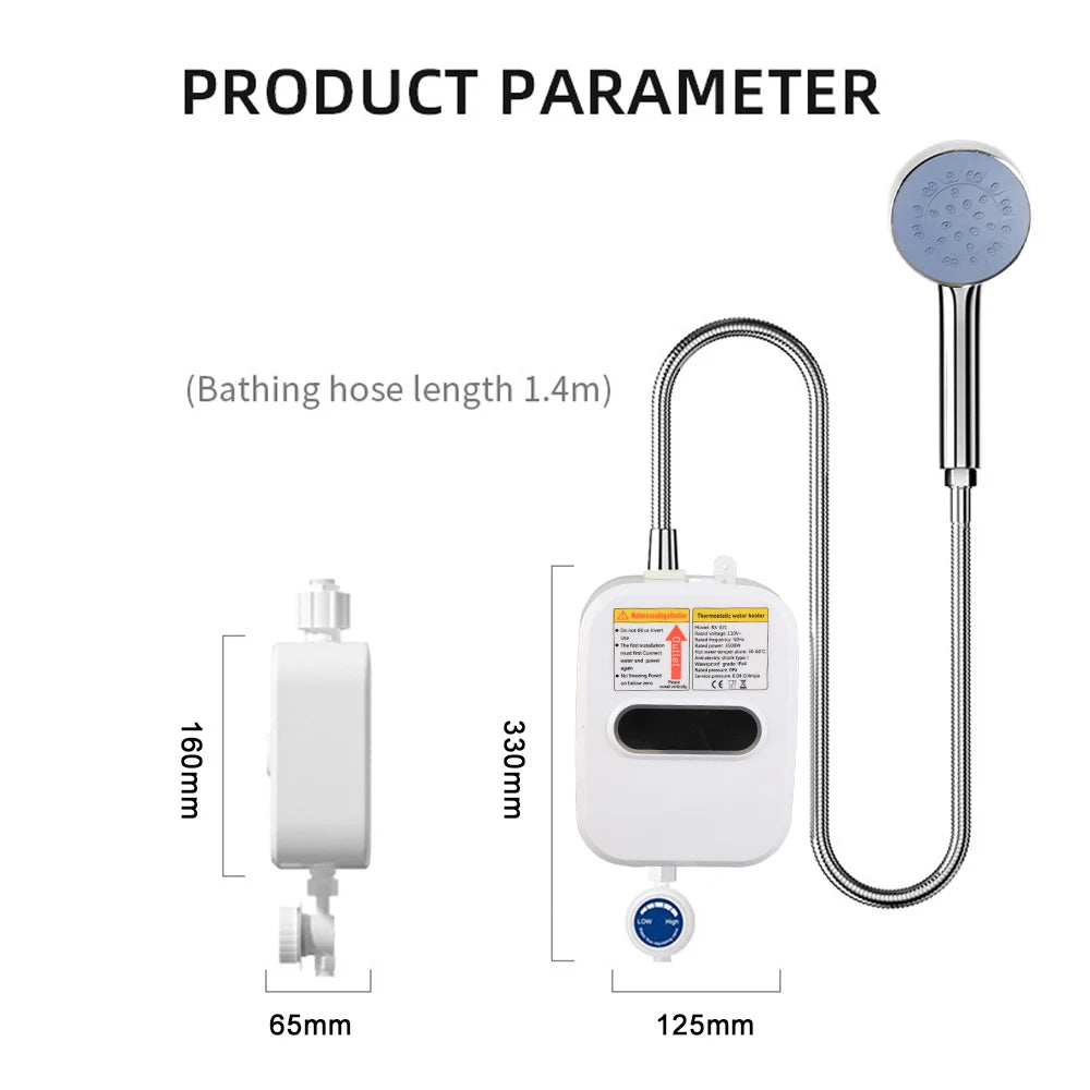 Small Instant Electric Water Heater – Quick Heating, Smart Temperature Control