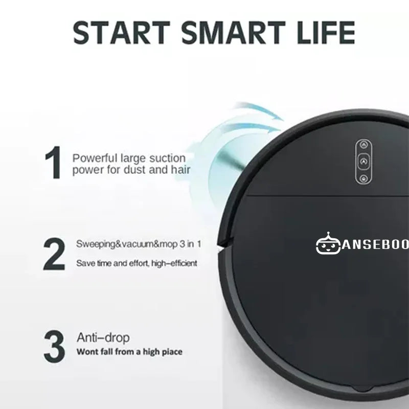 Smart Vacuum Cleaner Robot – 2-in-1 Sweeping & Mopping