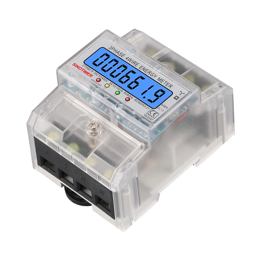 3 Phase 4 Wires Energy Meter Tester – 100A LCD Kilowatt Hour Meter