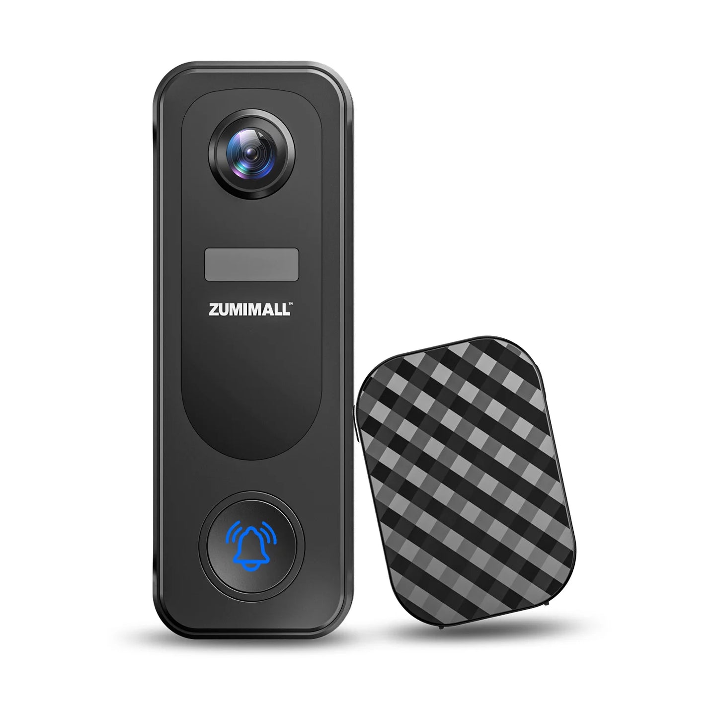 ZUMIMALL Battery-Powered Video Doorbell – Wireless with Chime & Two-Way Audio  Smart Security with Fun Features.