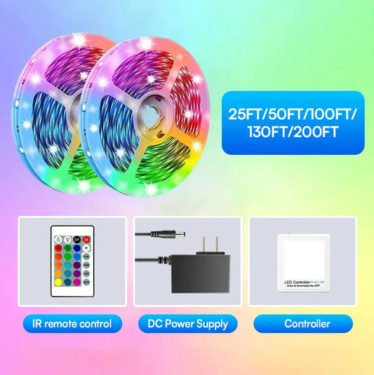 Smart LED Light Strip – App & Remote Controlled with Music Mode