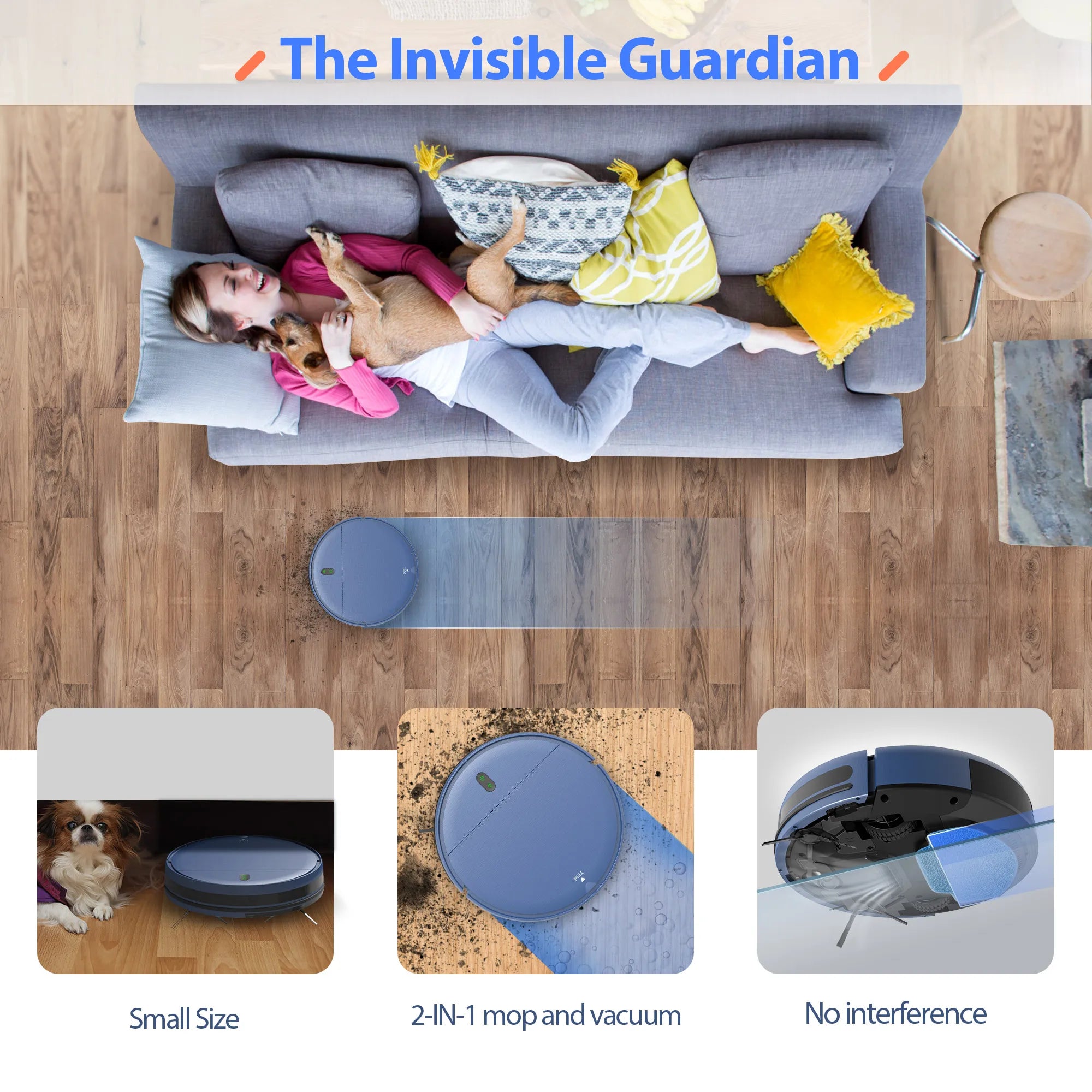 Robot Vacuum Cleaner 4500Pa Smart Home Sweeper Cleaning Machine