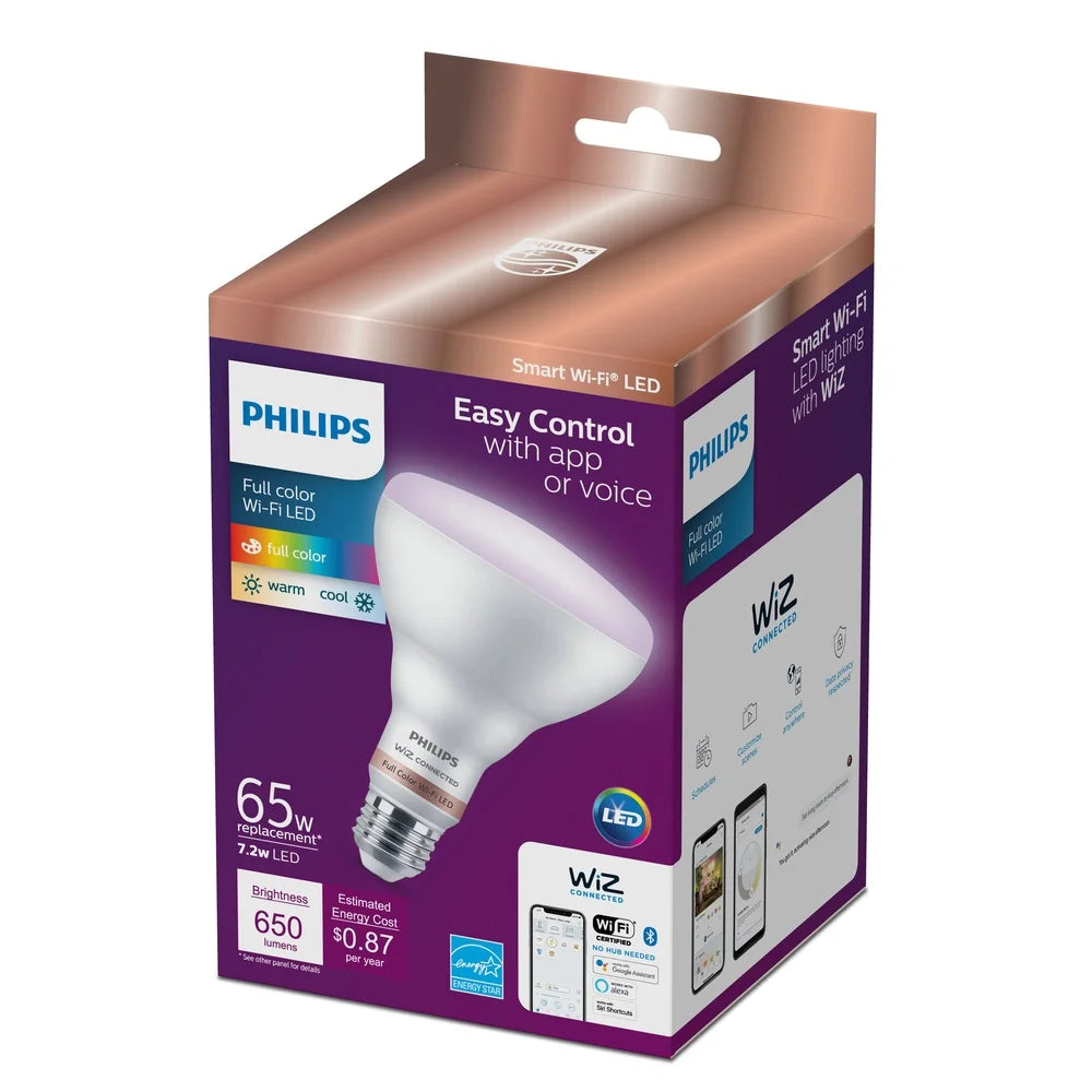 Smart LED Floodlight Bulb – WiFi Dimmable & Color Tunable