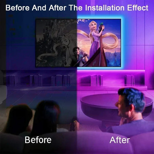 1–30M WS2812B RGB LED Strip – USB, Bluetooth & WiFi Controlled