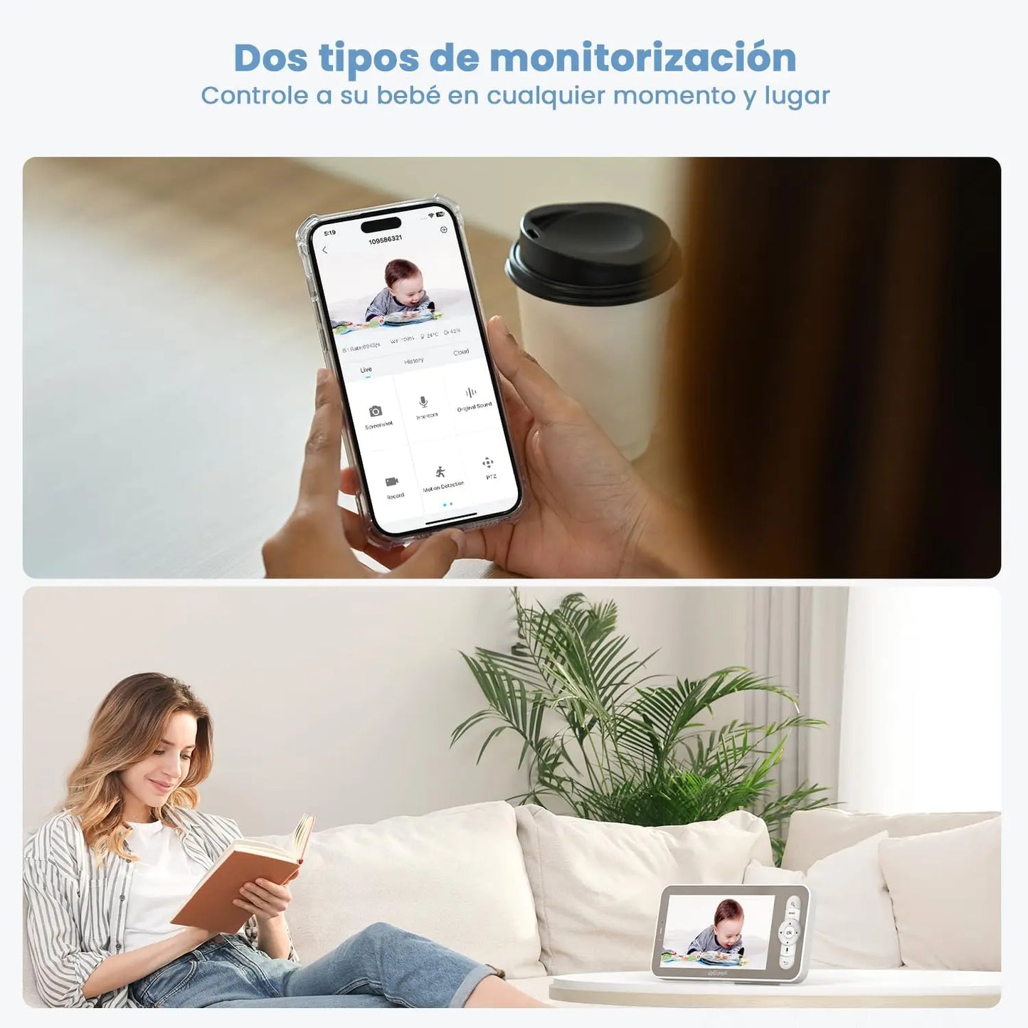 ieGeek 2K Baby Monitor – 5'' WiFi Video Camera with Sensors