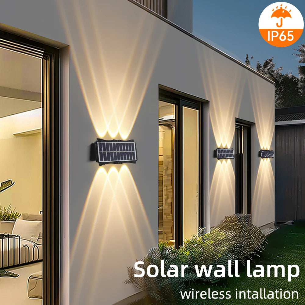 Wall Lamp LED – Up & Down Luminous Solar Outdoor Lighting  Stylish, Eco-Friendly, and Durable Outdoor Illumination.