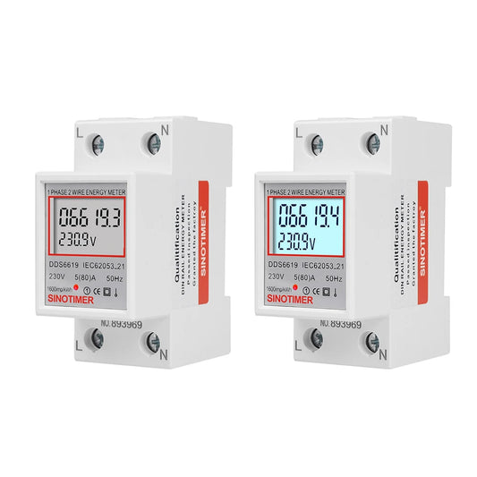 Digital Single Phase Energy Meter – 220V/230V Din Rail  Accurate, Energy-Saving Electricity Monitoring.