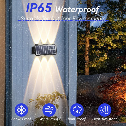 Wall Lamp LED – Up & Down Luminous Solar Outdoor Lighting  Stylish, Eco-Friendly, and Durable Outdoor Illumination.