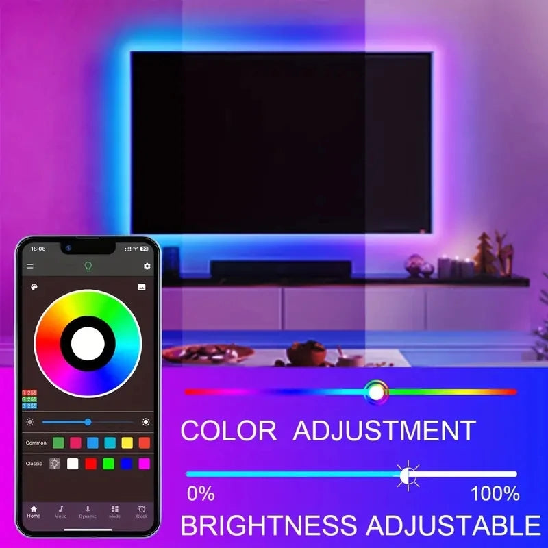 3.28ft–100ft Smart LED Strip Lights – Remote & App Controlled