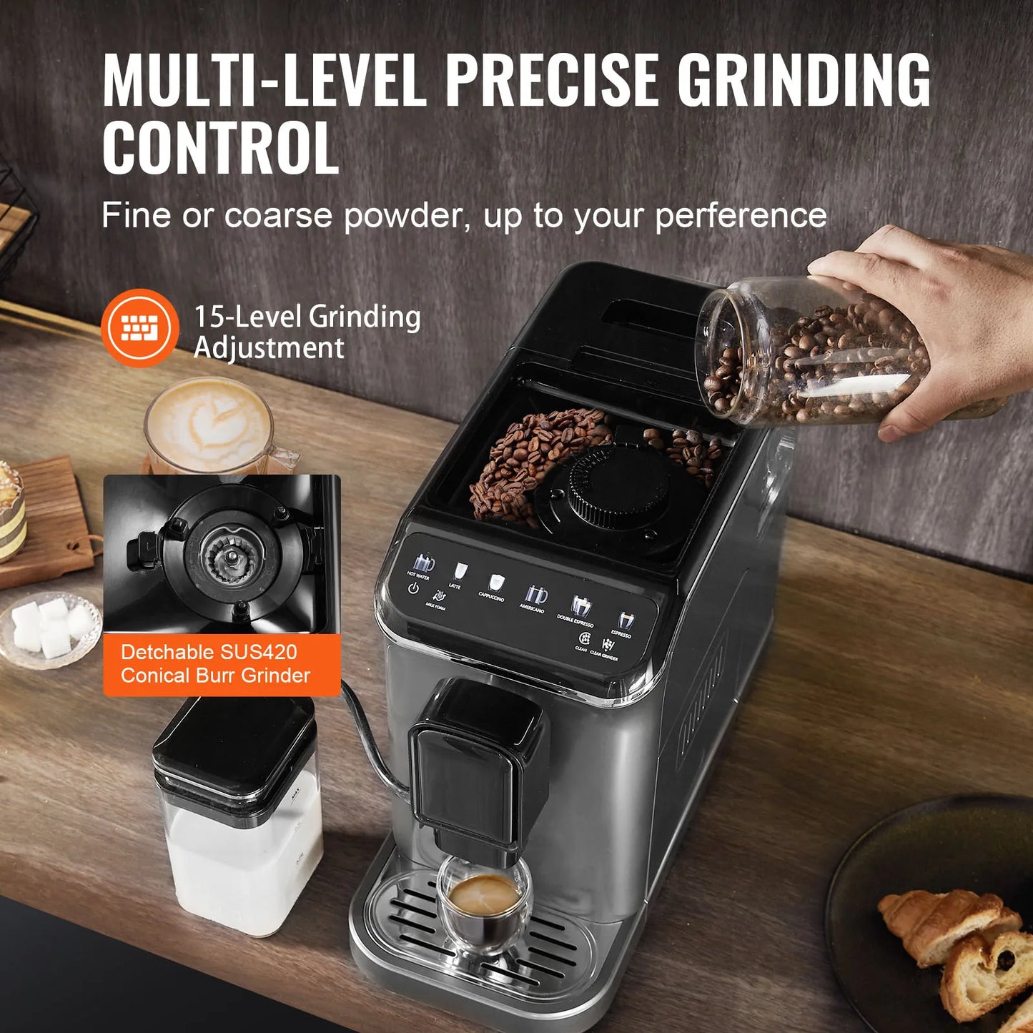 SucceBuy Automatic Espresso & Latte Machine – Café Luxury at Your Fingertips!