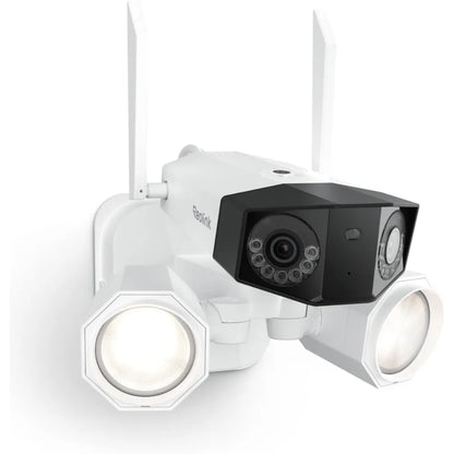 4K Floodlight Security Camera – Dual-Lens, Smart AI Detection  Ultra-Clear Outdoor Security, Day and Night.