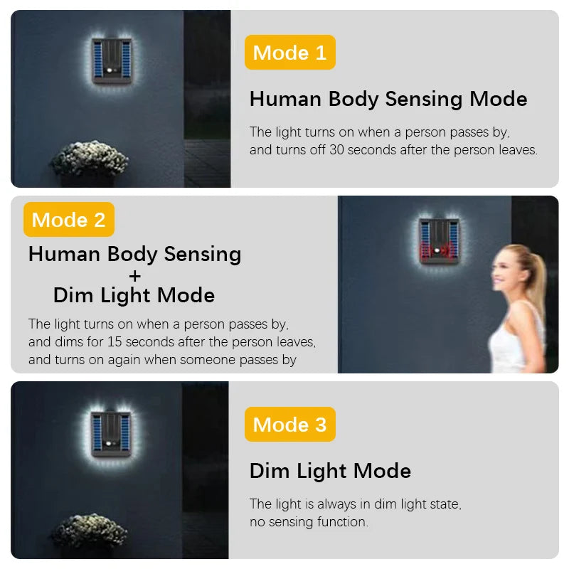 Solar Wall Light – Foldable Head with Remote & Infrared Sensor  Smart, Adjustable, and Eco-Friendly Outdoor Lighting.