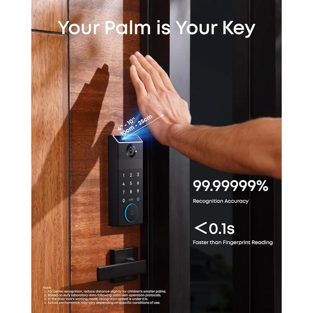 Wi-Fi Smart Lock – 3-in-1 Palm Vein Recognition & Keyless Entry  Next-Level Security with Smart Access.