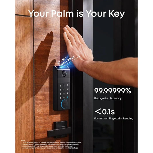 Wi-Fi Smart Lock – 3-in-1 Palm Vein Recognition & Keyless Entry  Next-Level Security with Smart Access.