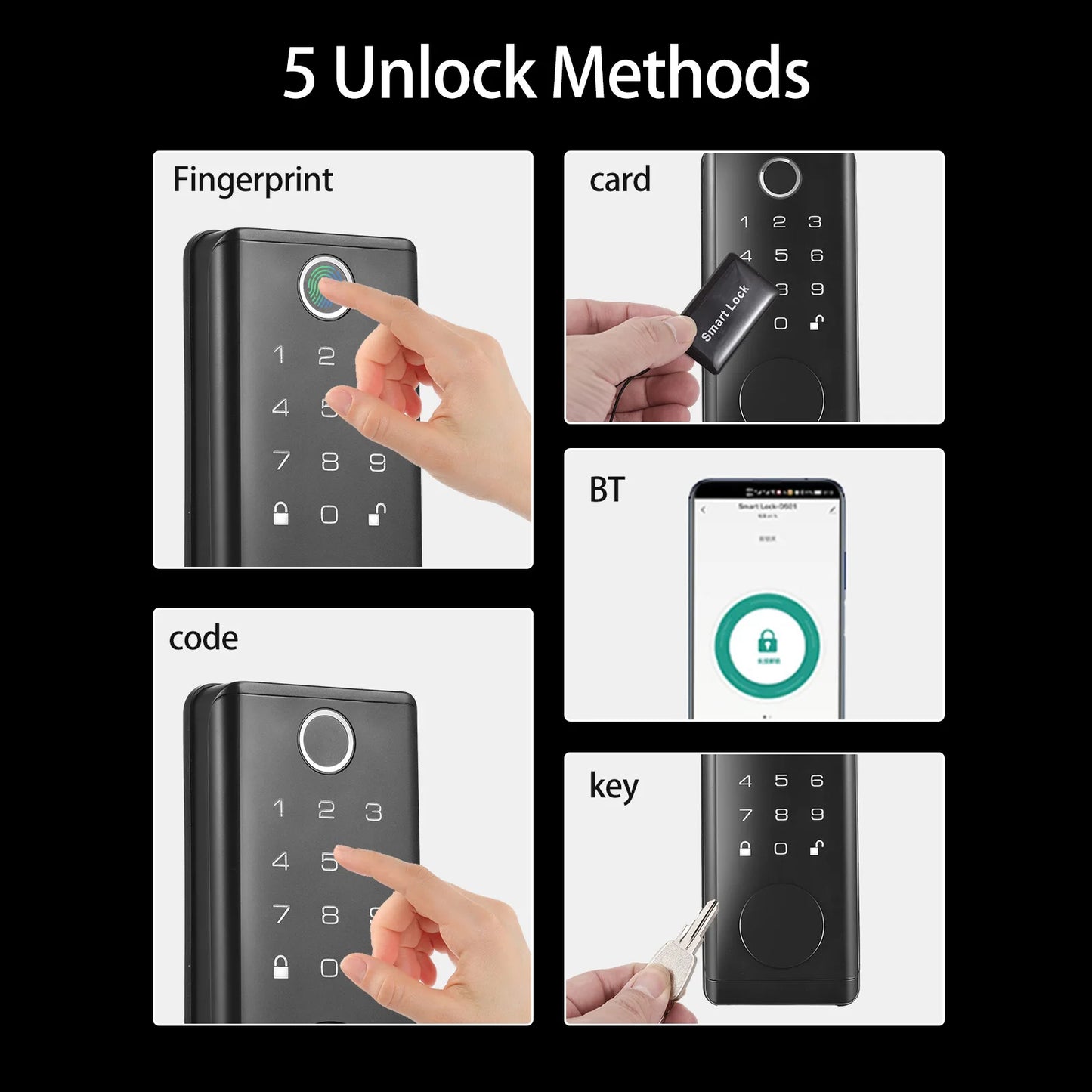 Smart Fingerprint Door Lock – Keyless Entry Deadbolt with Handle  Advanced Security Meets Modern Convenience.