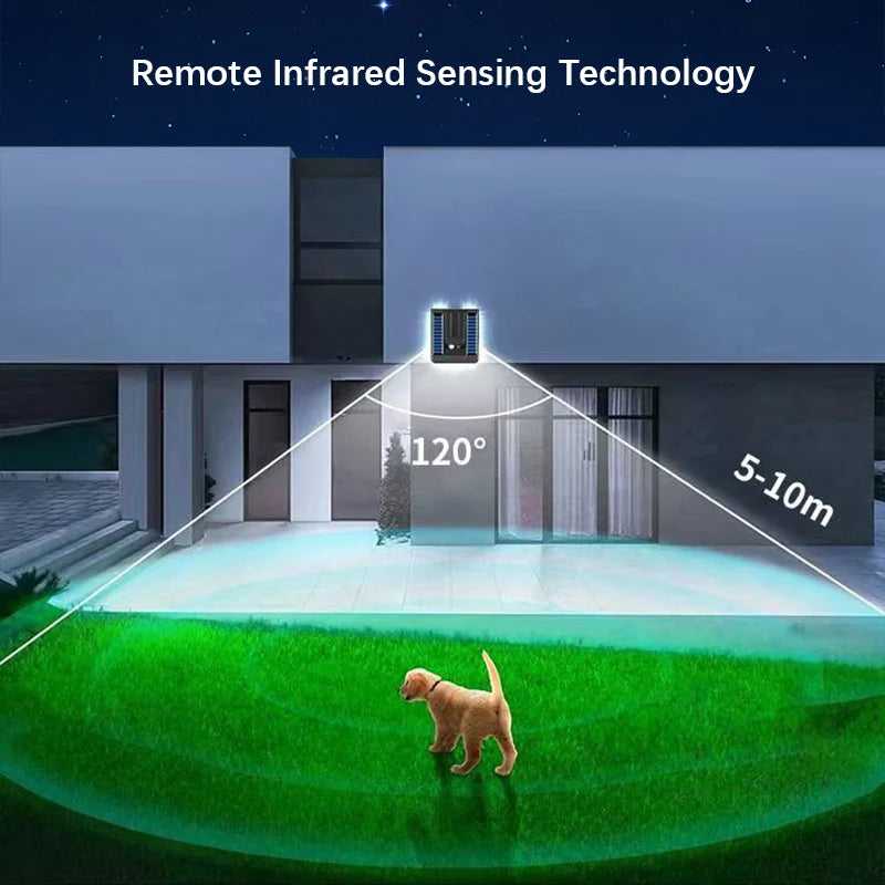 Solar Wall Light – Foldable Head with Remote & Infrared Sensor  Smart, Adjustable, and Eco-Friendly Outdoor Lighting.