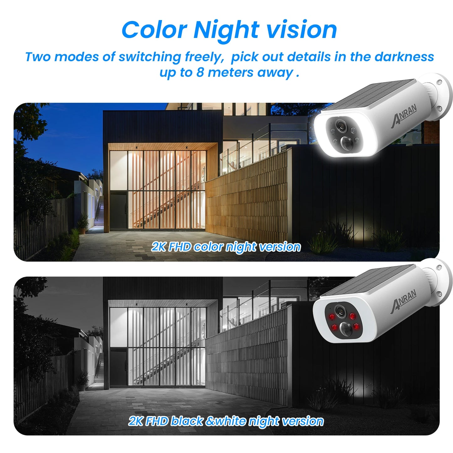 ANRAN Wireless Solar Security Camera – Outdoor 3MP Floodlight Camera