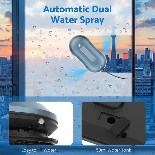 Upgraded Window Cleaner Robot – With Automatic Water Spray