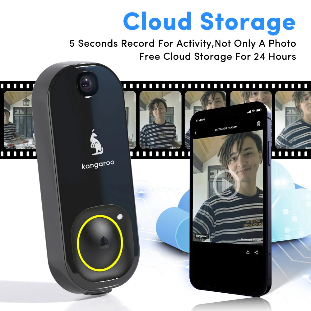 Kangaroo Smart Doorbell Camera – HD Video & Motion Alerts  Smart Security for Your Home, Day and Night.