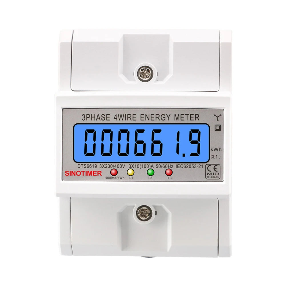 3 Phase 4 Wires Energy Meter Tester – 100A LCD Kilowatt Hour Meter