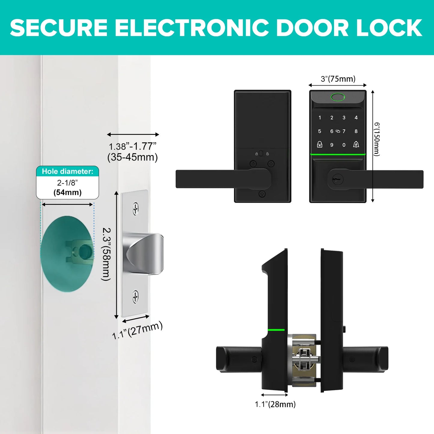 Smart Door Lock – Fingerprint, Keyless Entry & App Control  Secure Your Home with Advanced Smart Technology.